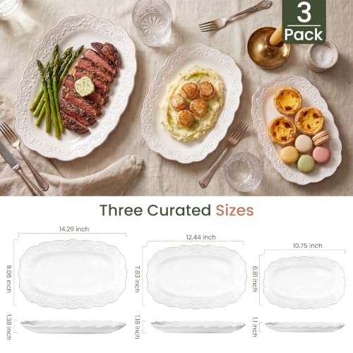 Ceramic Serving Platter Set (3 Count)