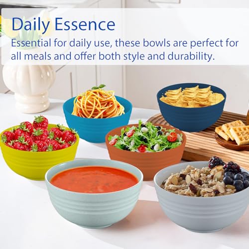 24 OZ Wheat Straw Cereal Bowls Set of 8 (24 Ounce)