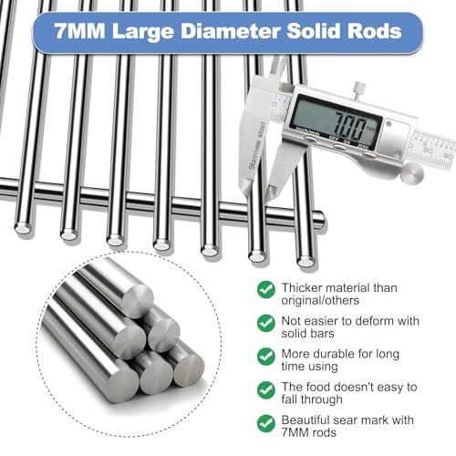 Stainless Steel Grill Grates with 66032 Flavorizer Bars for Weber Genesis II Grill Parts GS4