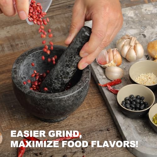 African Natural Granite Mortar and Pestle Set
