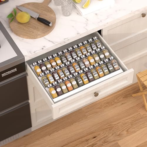 Expandable Metal Spice Drawer Organizer