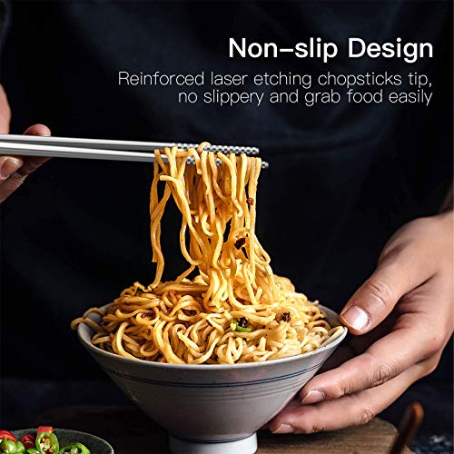 Metal Chopsticks Reusable 18 (5 Count)
