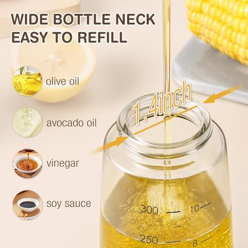 Olive Oil Dispenser Bottle Auto Flip 10 oz