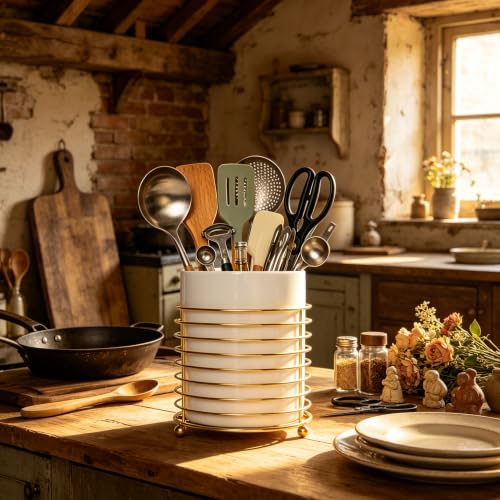 Utensil Holder for Kitchen Counter Large Cooking Utensil Holder