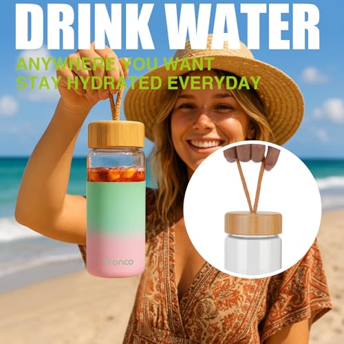 20 oz Glass Water Bottles with Lids