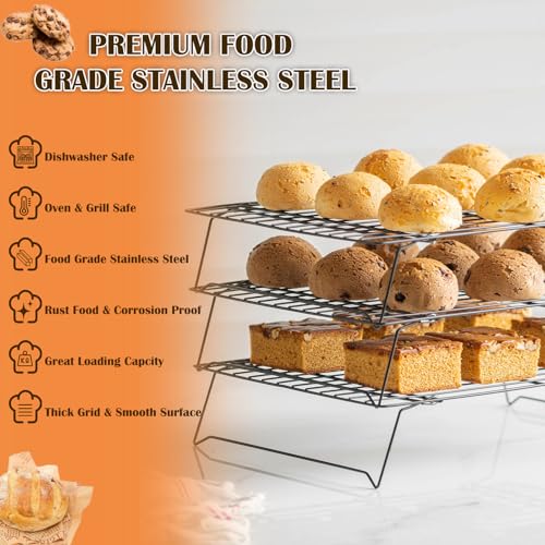 2 Tier Cooling Racks for Cooking and Baking