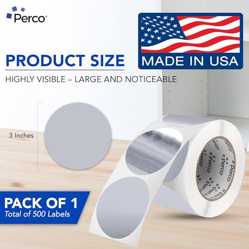Metallic Silver Round Circle Dot Sticker 3