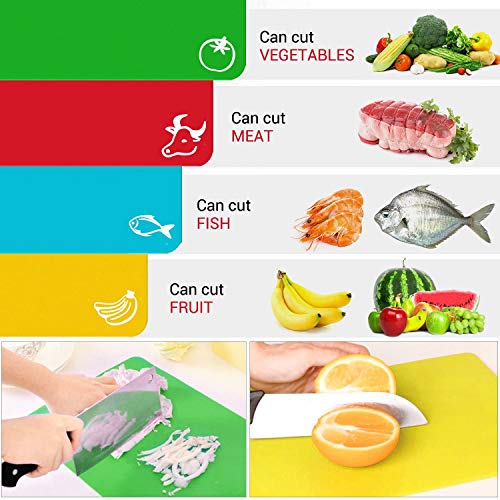 Kitchen Plastic Cutting Board Set (4 Count)