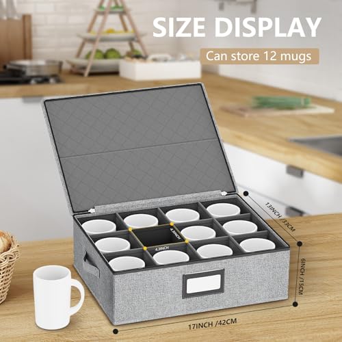 Mug Storage Box with Dividers