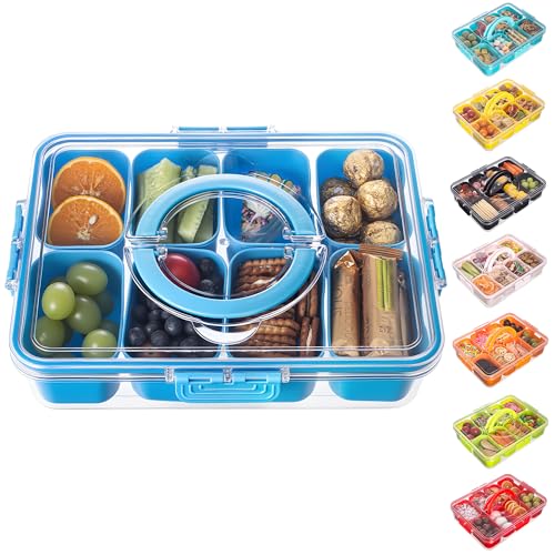 Divided Serving Tray with Lid and Handle