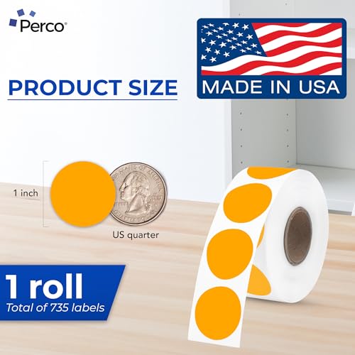 Orange Thermal Labels (735 Count)