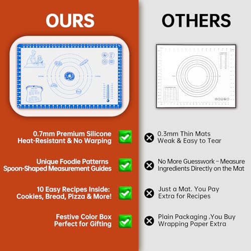 Silicone Baking Mat with 10 Useful Recipes