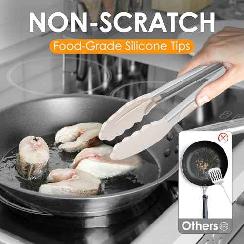 Silicone Serving Tongs for Cooking 9 (3 Count)