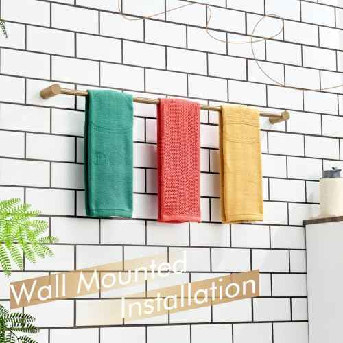 Towel Bar Champagne Bronze 32'' Bath Towel Rack Holders Single Rail for Bathroom Wall Mounted Stainless Steel Bathroom Hardware