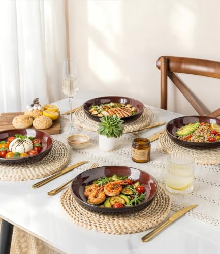 9.0" Ceramic Pasta Bowls Set of 4 (4 Count)