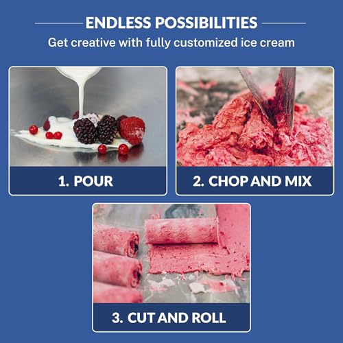 Rolled Ice Cream Maker with Compressor