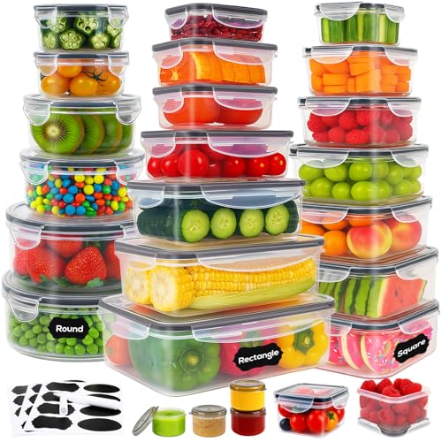 50PCS Thick Food Storage Containers with Airtight Lids for Meal Prep (50 Count)