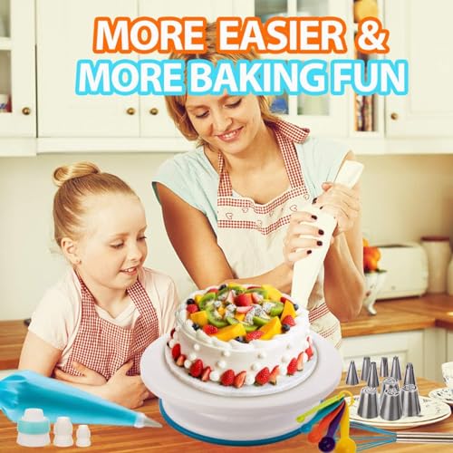207 Pcs Cake Decorating supplies Kit for Beginners Cake Turntable