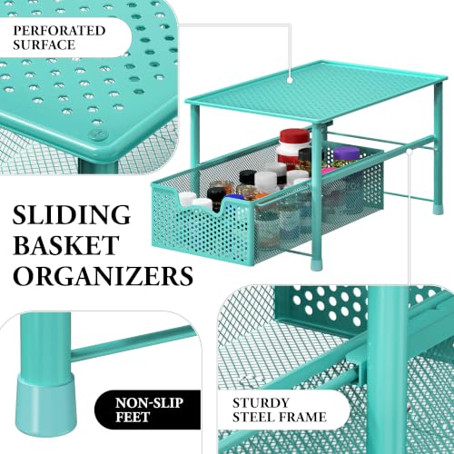 Stackable Under Sink Sliding Basket Drawer