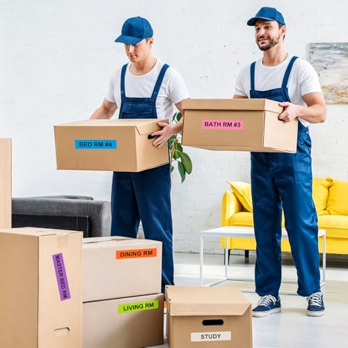 960 Count Color Coding Moving Stickers with 14 Different Living Space Labels