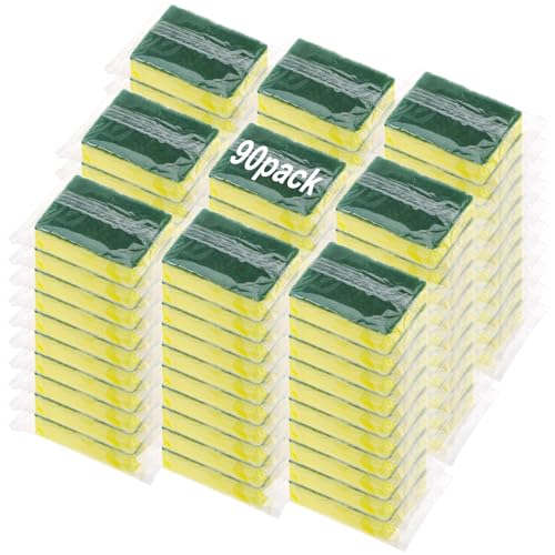90Pack Individually Wrapped Sponges Uncompressed Kitchenware (19.2 Ounce)