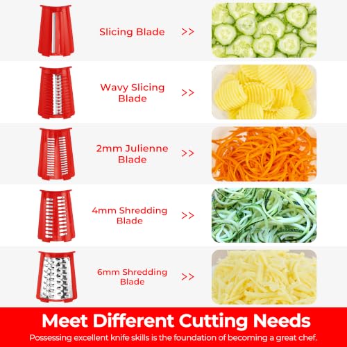 Rotary Cheese Grater 5 Blades
