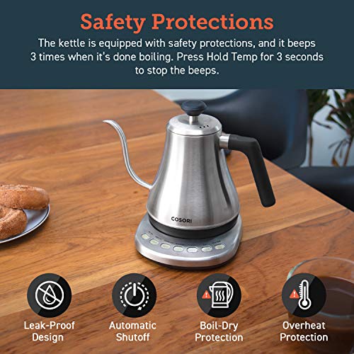Gooseneck Electric Kettle with Temperature Control