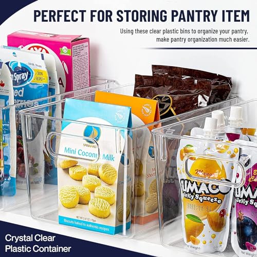 Clear Plastic Storage Bins (8 Count)