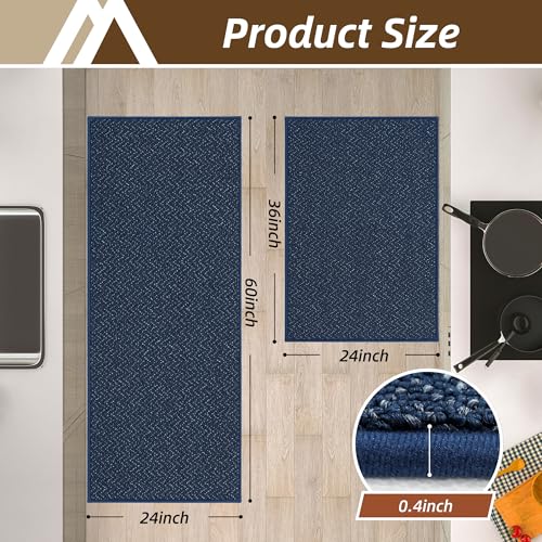 Kitchen Rugs Set of 2 Non (25.984 Sq Ft)