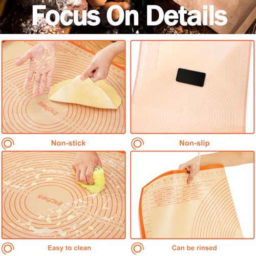 Silicone Pastry Mat 34x26 Inch Nonstick Baking Mat