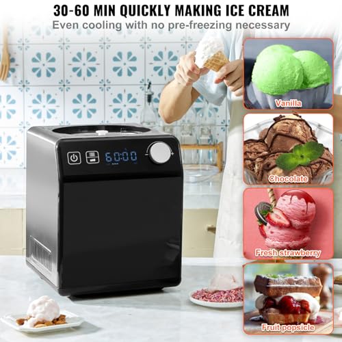 Upright Automatic Ice Cream Maker with Built