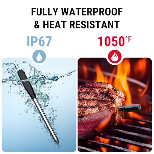 Wireless Meat Thermometer Digital with App