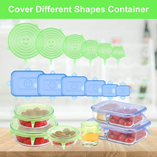 Silicone Stretch Lids for Food Storage in Fridge (6 Count)