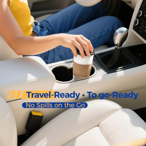 24 oz 100 Pack To Go Coffee Cups with Lids and Sleeves (100 Count)