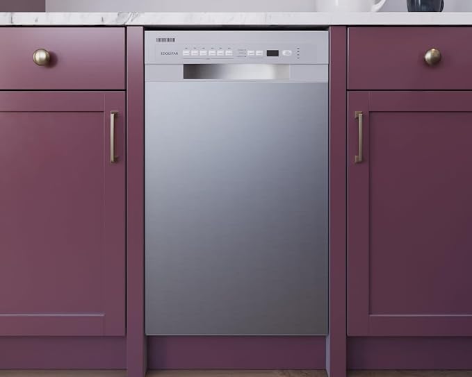EdgeStar BIDW1802BL 18 Inch Wide 8 Place Setting Built-In Dishwasher