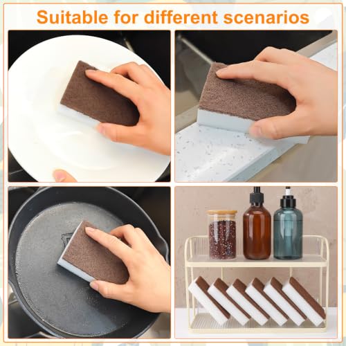 50 Pcs Individually Wrapped Sponges for Airbnb Apartment Brown (50 Count)
