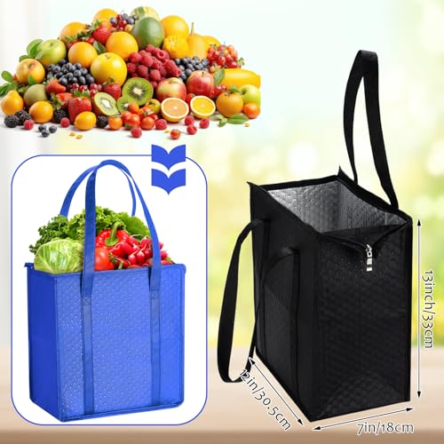 4 Pcs Insulated Grocery Bags Reusable (4 Count)