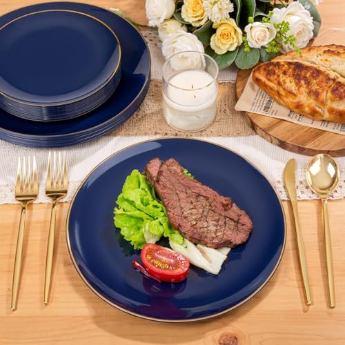 200 Pieces Blue Plastic Plates (200 Count)