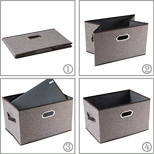 Larger Collapsible Storage Bins for Closet [5 (5 Count)