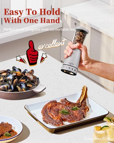 Electric Salt and Pepper Grinder Set with Storage Base (2 Count)