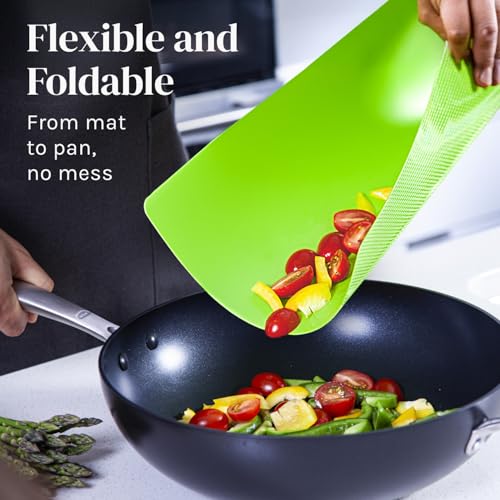 4 Piece Flexible Plastic Cutting Boards for Kitchen (4 Count)