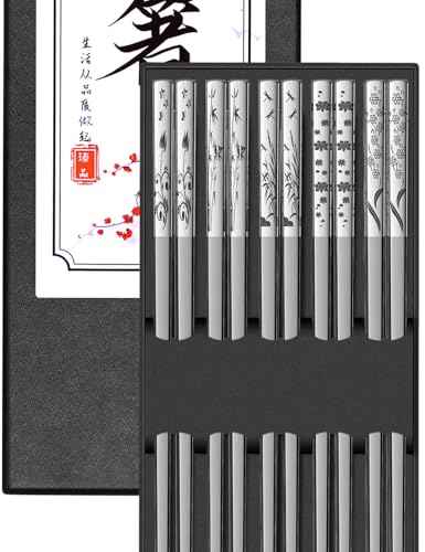 Metal Chopsticks Reusable 18 (5 Count)