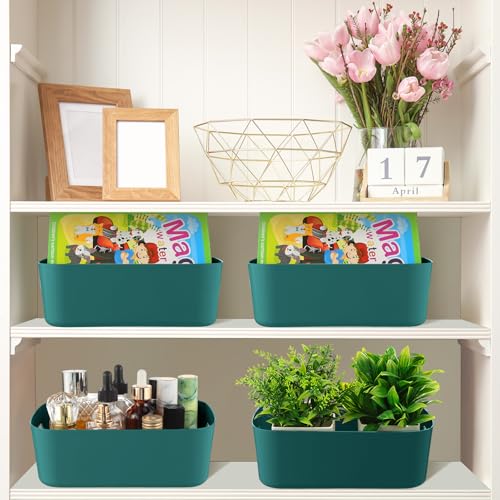 Green Plastic Storage Bins (10 Count)