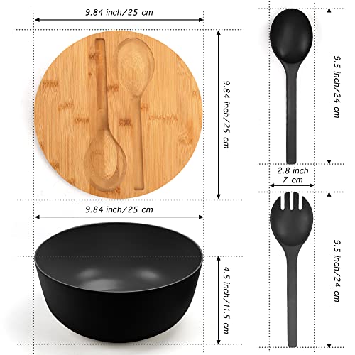 Black Salad Bowl Set