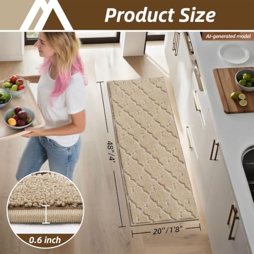 Kitchen Rugs Non Slip Washable 20"x48" (6 Sq Ft)