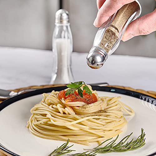 Salt and Pepper Shakers Glass Set (2 Count)