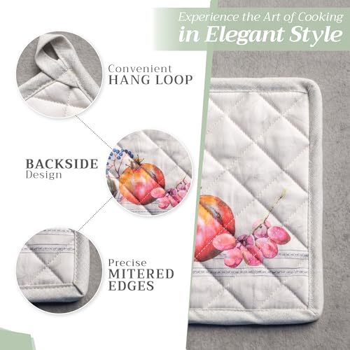 100% Cotton Oven Mitt & Pot Holder Set