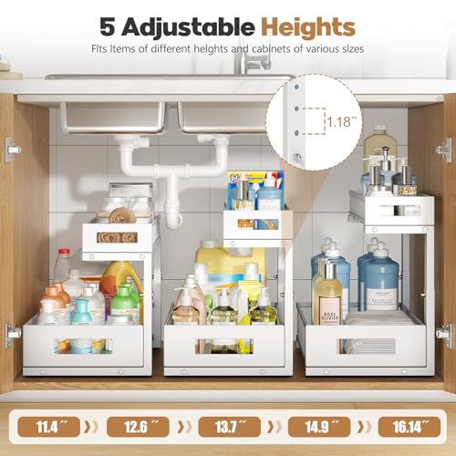 2 Pack 17IN Depth Under Sink Storage Organizer (2 Count)