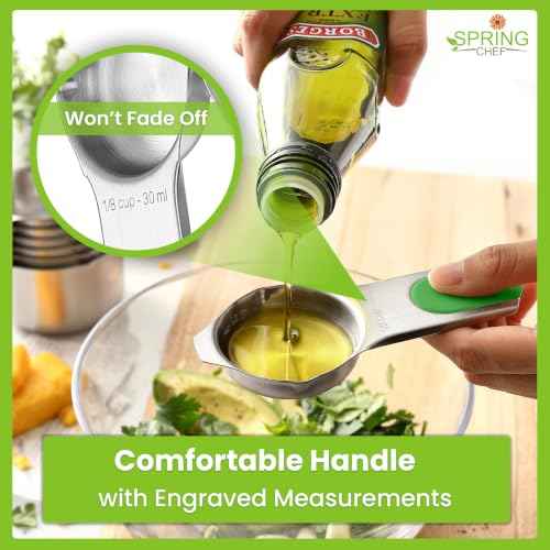 Magnetic Measuring Cups & Spoons Set of 15 with Levelers