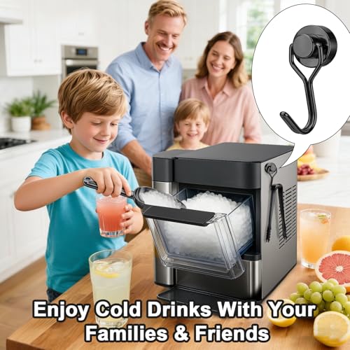 Stainless Steel Ice Scoop for Freezer with Magnetic Hook & Ice Tongs